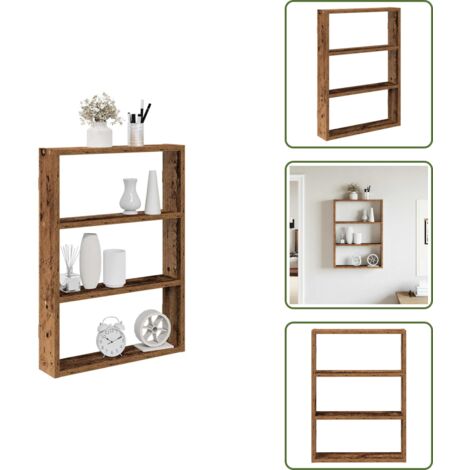 Scaffale galleggiante - vidaXL Scaffale a Parete Legno Vecchio 43x9x60 cm in Truciolato - Scaffale per casa
