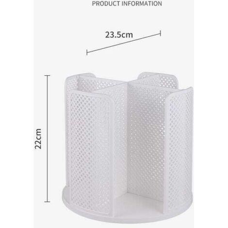Scaffale girevole nero – Ripiano versatile a 360° per tazze, ufficio e cucina 23,5×22 cm