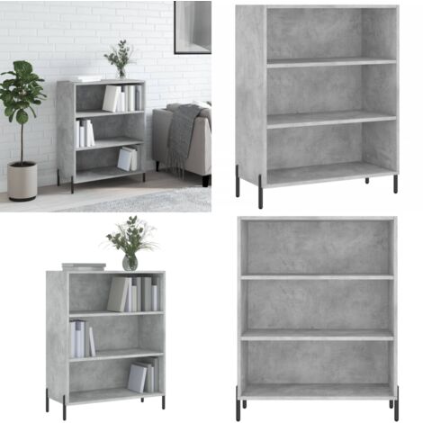 Scaffale Grigio Cemento 69,5x32,5x90 cm in Legno Multistrato - Scaffale grigio cemento - Scaffale moderno