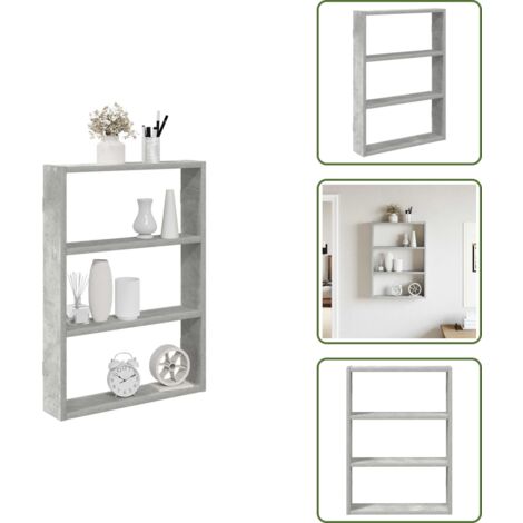 Scaffale grigio cemento - vidaXL Scaffale a Muro Grigio Cemento 43x9x60 cm in Truciolato - Scaffale per casa