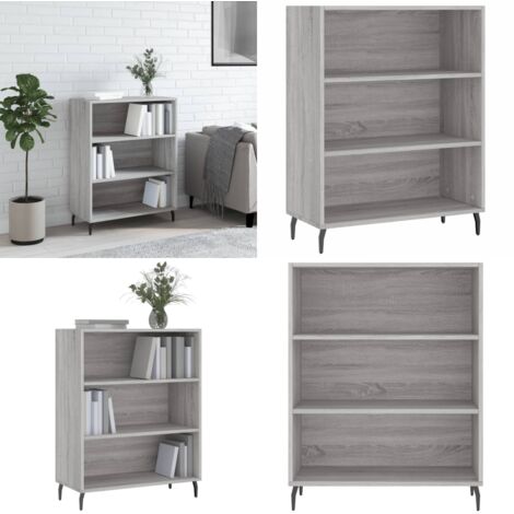 Scaffale Grigio Sonoma 69,5x32,5x90 cm in Legno Multistrato - Scaffale moderno - Scaffale grigio