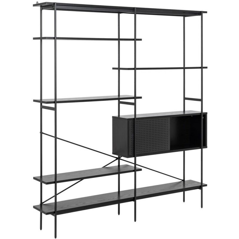 Scaffale halo nero 172x27x188