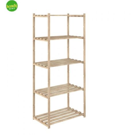 Scaffale Handy 5 ripiani Pino 76x38 h.175