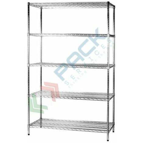 Himimi Scaffale da Cucina Carrello da Cucina Scaffale in Metallo Scaffale  avvolgibile in Acciaio Cromato 5 Ripiani con Ruote L59 x L35 x H183cm