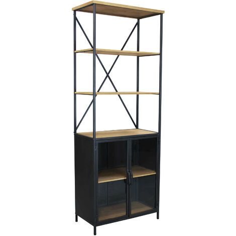 Scaffale in acciaio e legno a 5 ripiani Linea Classic
