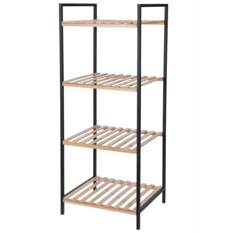 Scaffale in Legno di Bambu' 4 Piani Porta Asciugamani da Bagno 38x32,5x95 cm