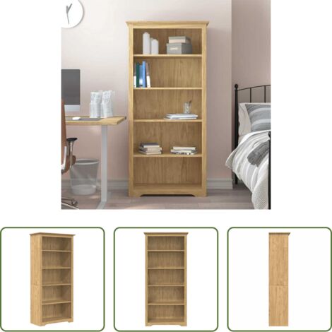 Scaffale in legno -  Libreria BODO Marrone miele 82 x 40 x 173 cm Legno multistrato