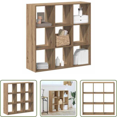 Scaffale in legno -  Libreria Rovere Artigianale 102x32x102 cm in Legno Multistrato