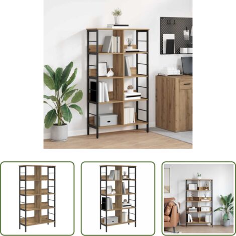 Scaffale in legno -  Libreria Rovere artigianale 82 x 32 x 144,5 cm