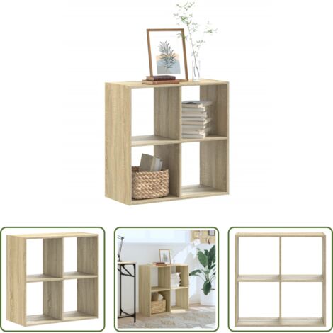 Scaffale in legno multistrato -  Libreria Rovere Sonoma 68,5x32x68,5 cm in Legno Multistrato