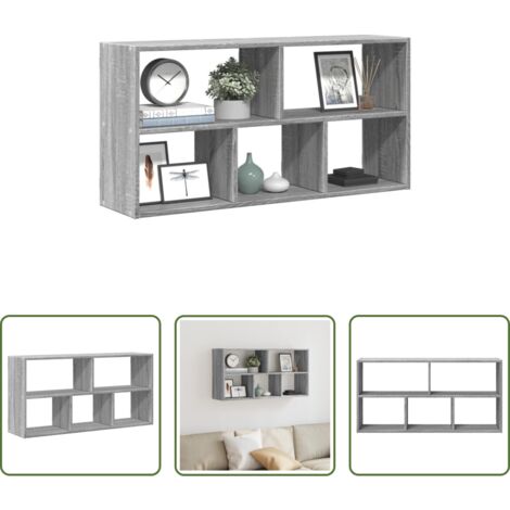 Scaffale in legno -  Scaffale a Muro Grigio Sonoma 100x25x50 cm in Legno Multistrato