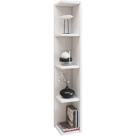 EBUY24 P. 17 cm Elegante Ripiano in piedi Scaffale di stoccaggio Libreria - Honsa (Bianco)