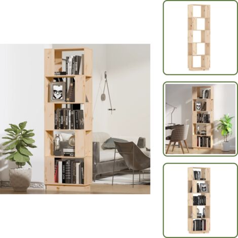 Scaffale in legno - vidaXL Libreria/Divisorio 51x25x163,5 cm Legno Massello di Pino - Libreria decorativa