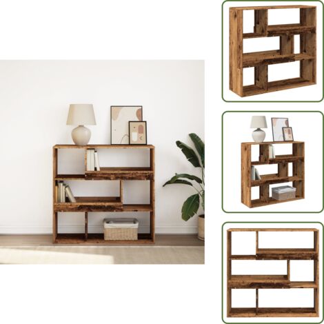 Scaffale in legno - vidaXL Libreria/Divisorio Legno Antico 100x33x94,5 cm - Libreria decorativa