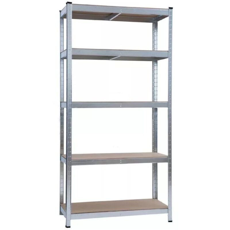 Scaffale metallico regolabile 5 ripiani, 180x90x40 cm