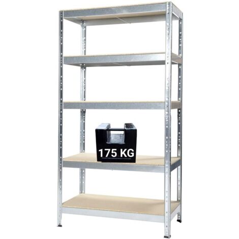 SCAFFALE IN METALLO JOKER 90 X 40 X H 174 CM 5 RIPIANI 175 KG A PIANO