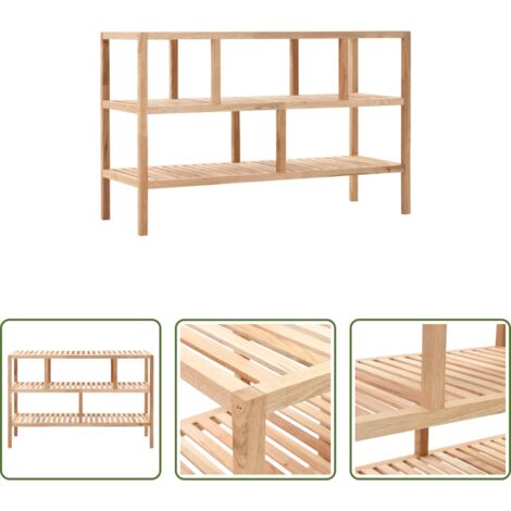 Scaffale in noce -  Scaffale da Bagno in Legno Massello di Noce 100x40x65 cm