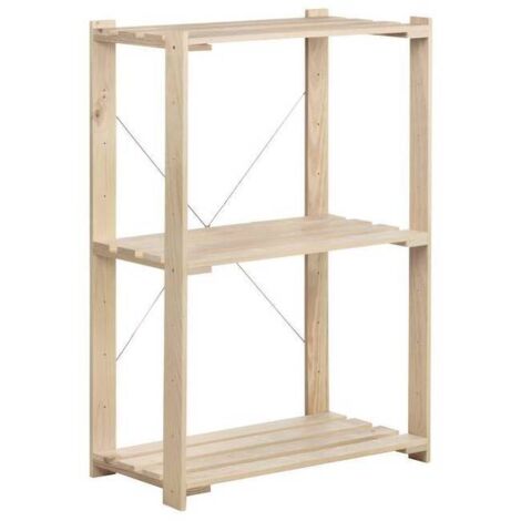 SCAFFALE IN PINO 3 RIPIANI CM 76,5X38,5X110 H
