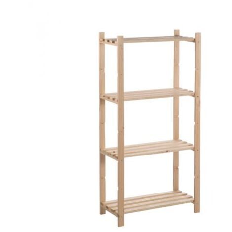 SCAFFALE IN PINO BASICO 4 RIPIANI CM 65X30X131 H