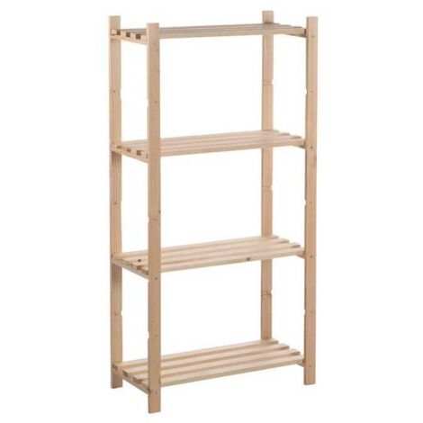SCAFFALE IN PINO BASICO 4 RIPIANI CM 65X30X131 H