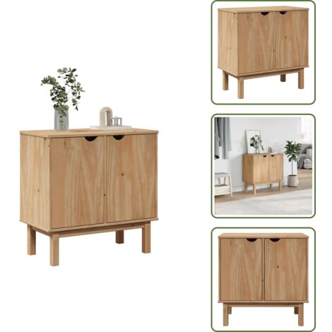 Scaffale in pino - vidaXL Mobile da Corridoio OTTA 45x39x57 cm in Legno Massello di Pino -