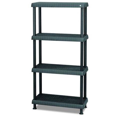 Scaffale in Polipropilene 5 Ripiani 90X40X170H cm colore Nero