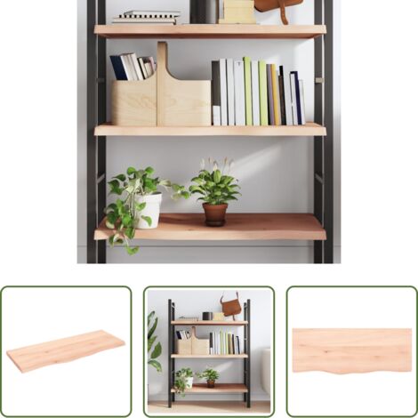 Scaffale in rovere -  Ripiano a Parete 100x40x(2-4) cm Massello Rovere Non Trattato