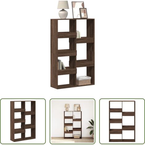 Scaffale in truciolato -  Libreria Rovere Marrone 100x33x155,5 cm in Legno Multistrato