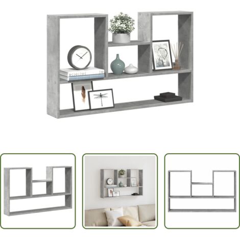 Scaffale in truciolato -  Scaffale a Muro Grigio Cemento 99x15x60 cm in Truciolato