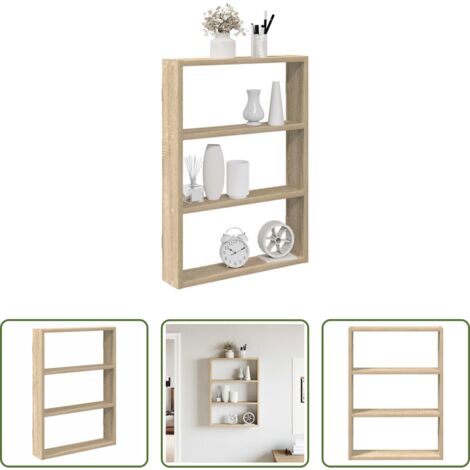 Scaffale in truciolato -  Scaffale a Parete Rovere Sonoma 43x9x60 cm in Truciolato