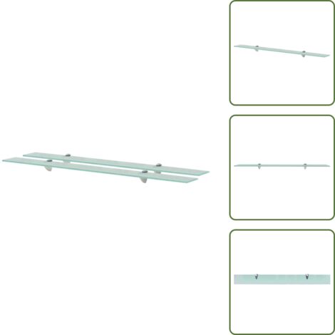 Scaffale in vetro - vidaXL Mensole Galleggianti 2 pz in Vetro 100x10 cm 8 mm - Scaffale galleggiante