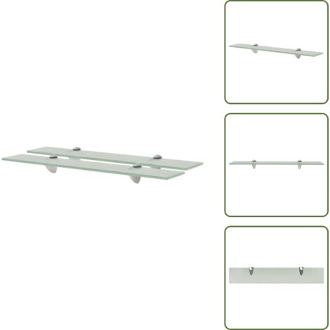 Scaffale in vetro - vidaXL Mensole Galleggianti 2 pz in Vetro 60x10 cm 8 mm - Scaffale galleggiante