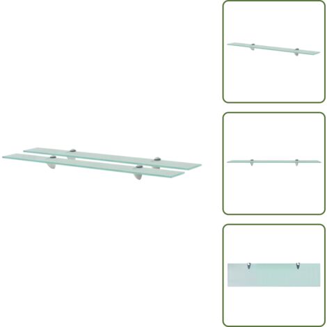 Scaffale in vetro - vidaXL Mensole Galleggianti 2 pz in Vetro 80x20 cm 8 mm - Scaffale galleggiante