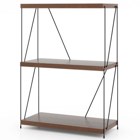 Libreria vintage in legno di noce con cassetti, | Deesup