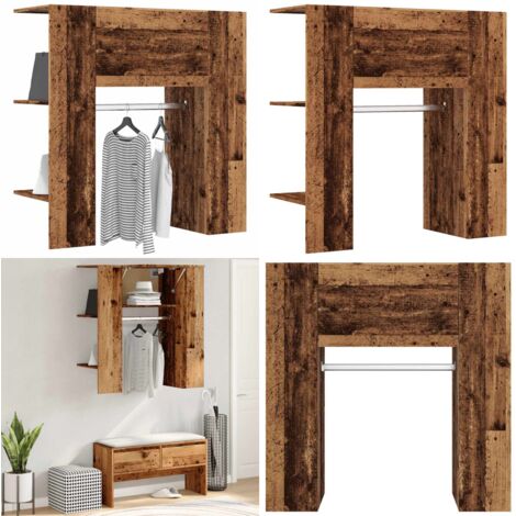 Scaffale Ingresso Legno Antico 97,5x37x99 cm Legno Multistrato - Scaffale da corridoio - Scaffale in legno