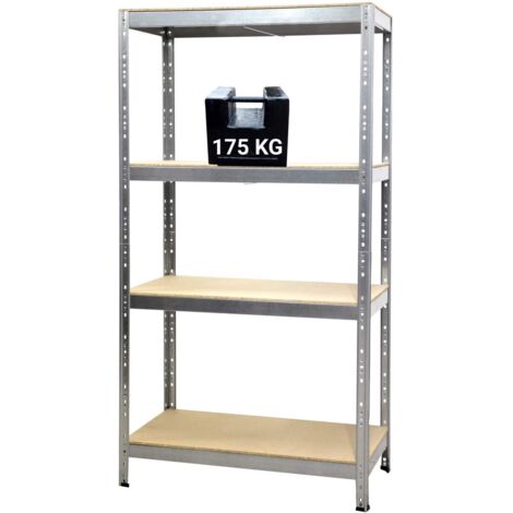 Scaffale Joker a Incastro Grima 4 Piani Truciolare 175 Kg L 90 X P 40 X H 176 Cm