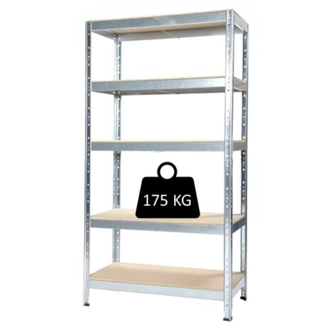 Scaffale Joker a Incastro Grima 5 Piani Truciolare 175 Kg L 90 X P 40 X H 176 Cm