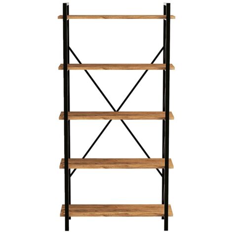 Scaffale Kailua 175 , Aperto tutto parete di fondo, Truciolare laminato, 180x100x34cm