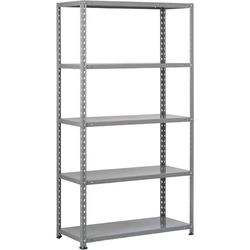 Scaffale kit in metallo 5 ripiani a bullone