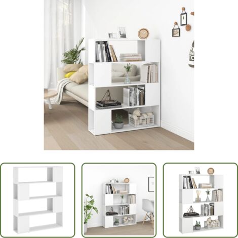 Scaffale -  Libreria/Divisorio Bianco 100x24x124 cm