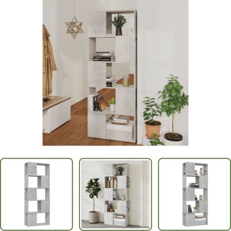 Scaffale -  Libreria/Divisorio Grigio Cemento 60x24x155 cm