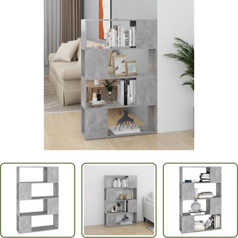 Scaffale -  Libreria/Divisorio Grigio Cemento 80x24x124,5 cm in Truciolato