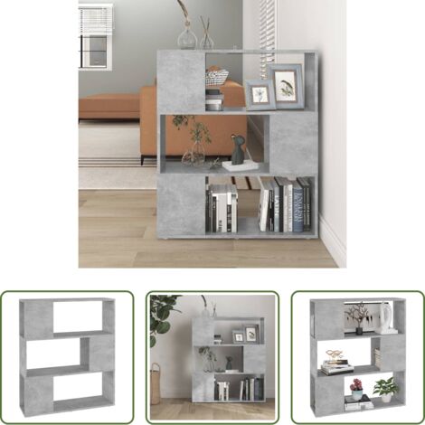 Scaffale -  Libreria/Divisorio Grigio Cemento 80x24x94 cm in Truciolato