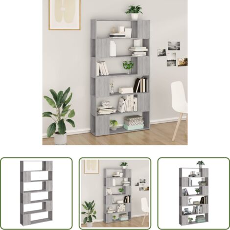 Scaffale -  Libreria/Divisorio Grigio Sonoma 100x24x188 cm