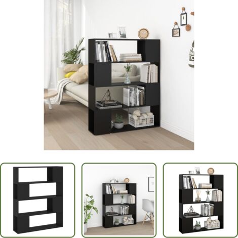 Scaffale -  Libreria/Divisorio Nero 100x24x124 cm