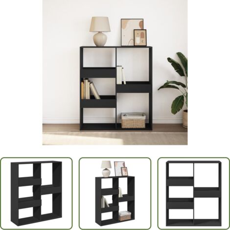 Scaffale -  Libreria/Divisorio Nero 100x33x115 cm