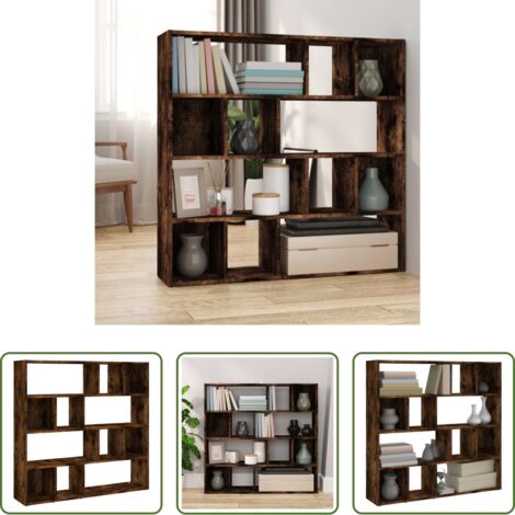 Scaffale -  Libreria/Divisorio Rovere Fumo 105x24x102 cm