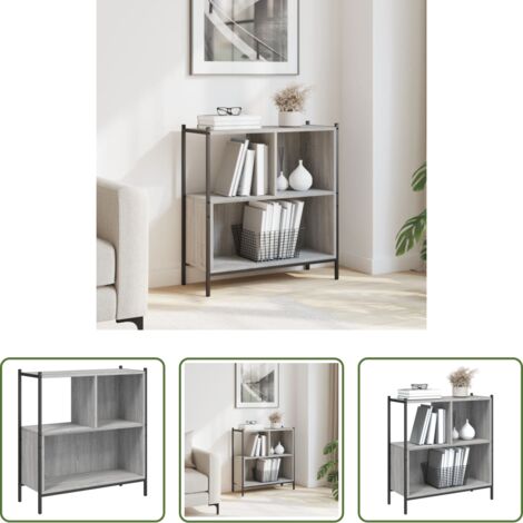 Scaffale -  Libreria Grigio Sonoma 72x28x77,5 cm in Legno Multistrato