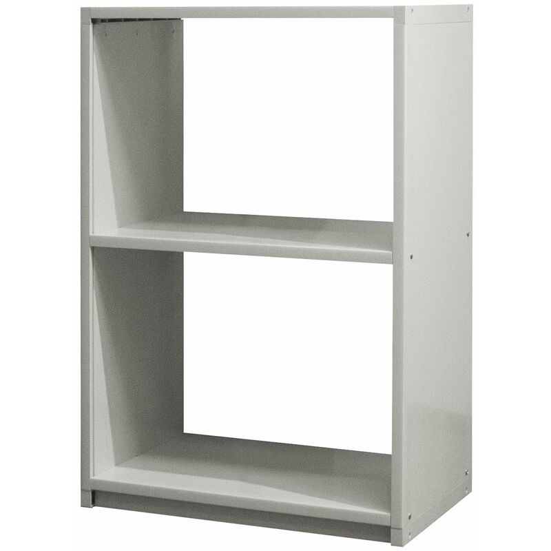 Scaffale libreria modulare con ripiani in PVC bianco da interno ed esterno Dolly - 3 Piani