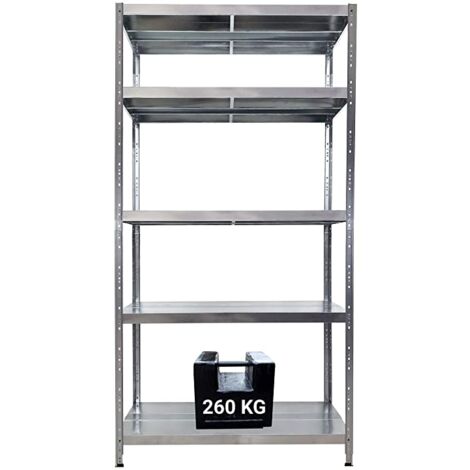 Scaffale Maciste a Incastro 5 Piani Grima Kg 260 L 100 X P 40 X H 195 Cm